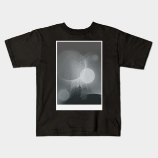 Grayscale sci fi Kids T-Shirt